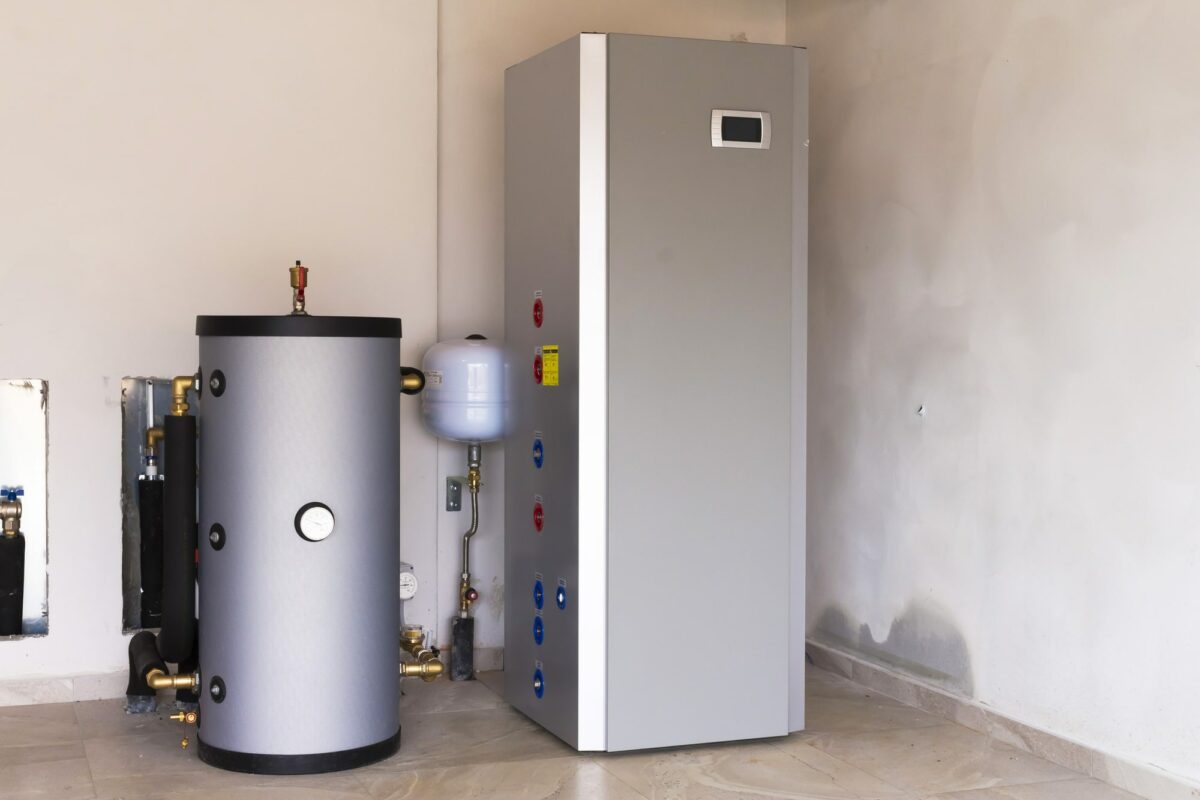 heat pump air - water in the boiler room heat pump air - water in the boiler room